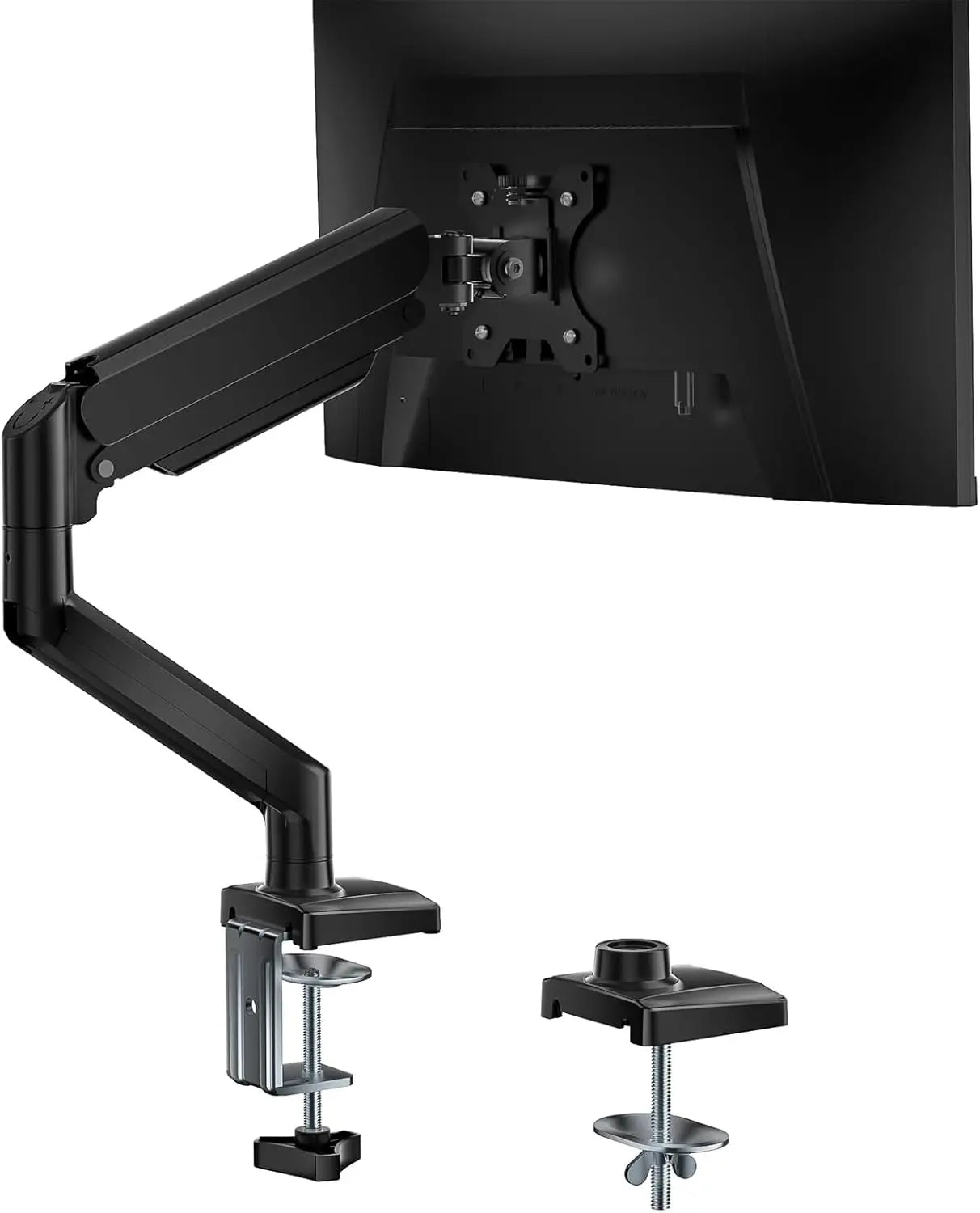 Gasfeder-Monitorhalterung für 17–32 Zoll Monitore – Full Motion, Höhenverstellbar – 2–10 kg Tragkraft – Schwarz/Weiß
